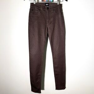 Hudson Nico Mid-Rise Skinny Jeans – Geometric Print –  W Size 25 – Made in USA